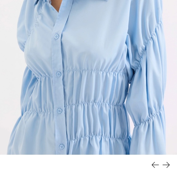 Scarlet & Sam: Scrunched Shirt - Milk Blue - Picture 4 of 5